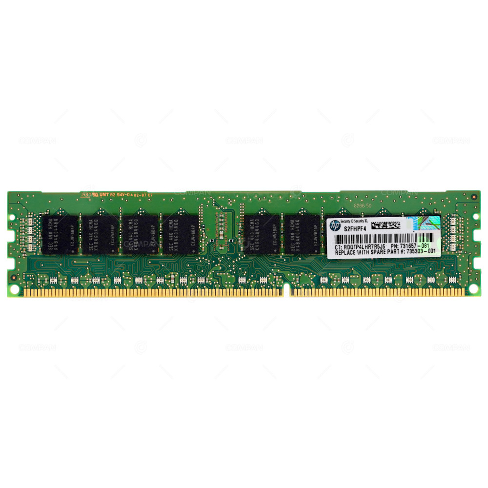 731657-081 HP DDR3 8GB 1RX4 PC3-14900 1800MHZ RDIMM
